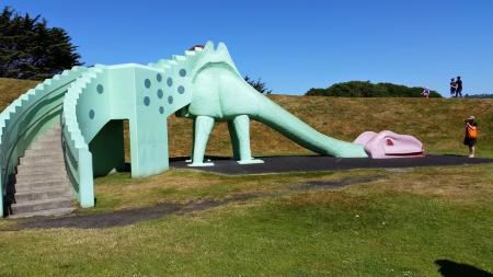 Dinosaur Slide, Marlow Park Playground, St Kilda, Dunedin