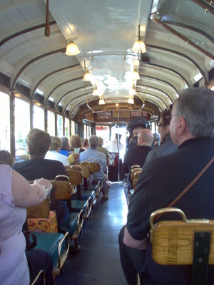 Inside the Christchurch City Tram