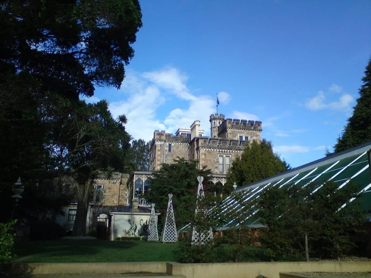 Larnach Castle exterior with turret tower Otago Peninsula Dunedin New Zealand
