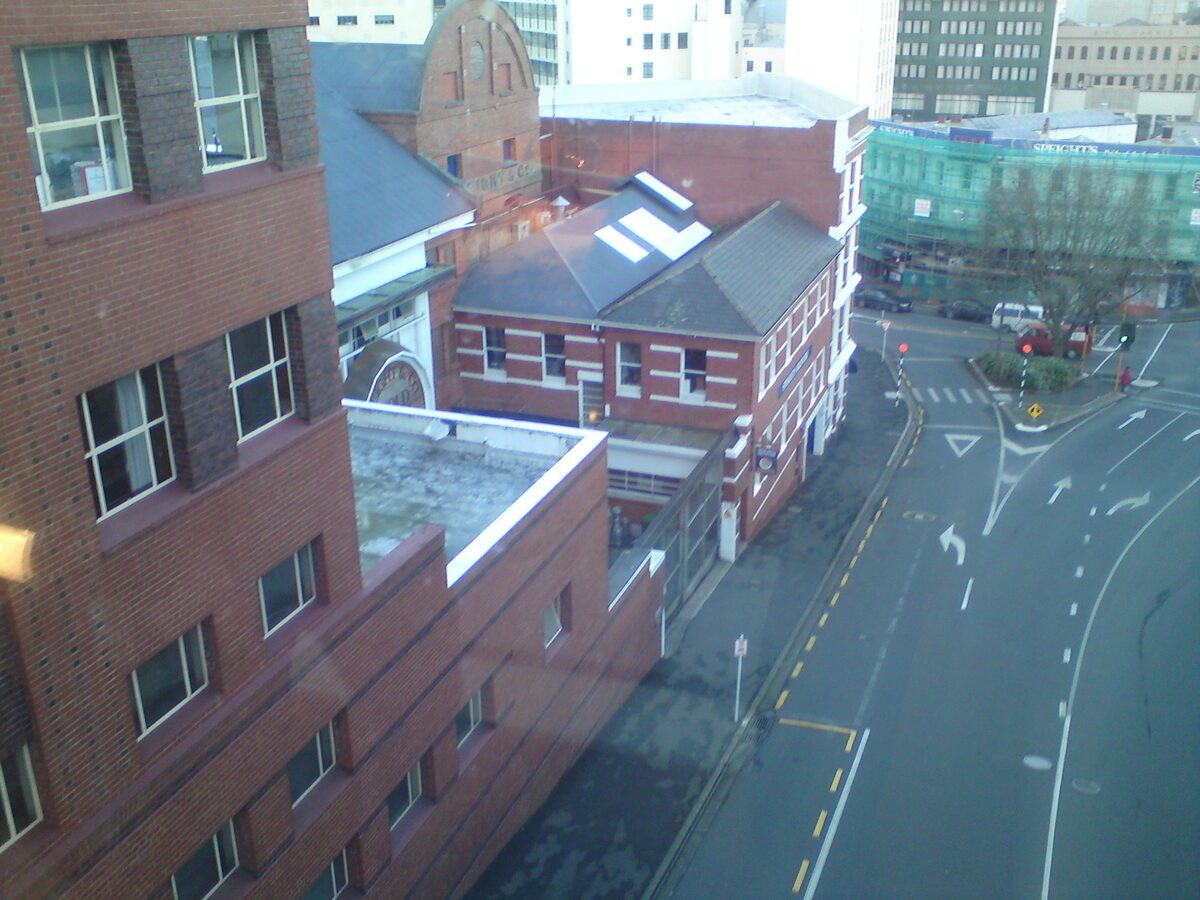Speight's Brewery heritage building exterior on Rattray Street Dunedin